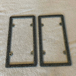 Unbranded Car Audio License Plate Frames One Size Gray Black